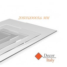 Lastra Policarbonato Compatto Trasparente 2050x1000x6 mm